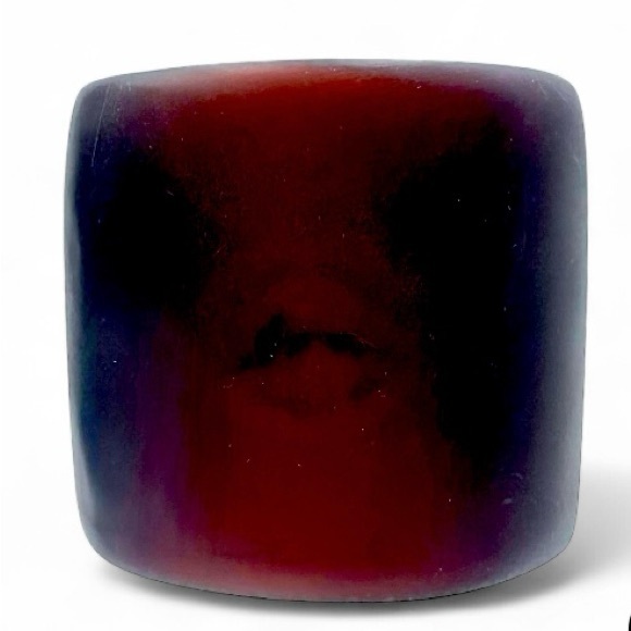 Tina Frey Oxblood Red Signed Resin Cleopatra Bracelet - Picture 1 of 5